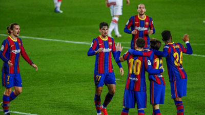 Saat Menjamu Alaves di Camp Nou, Barcelona Pesta Gol 